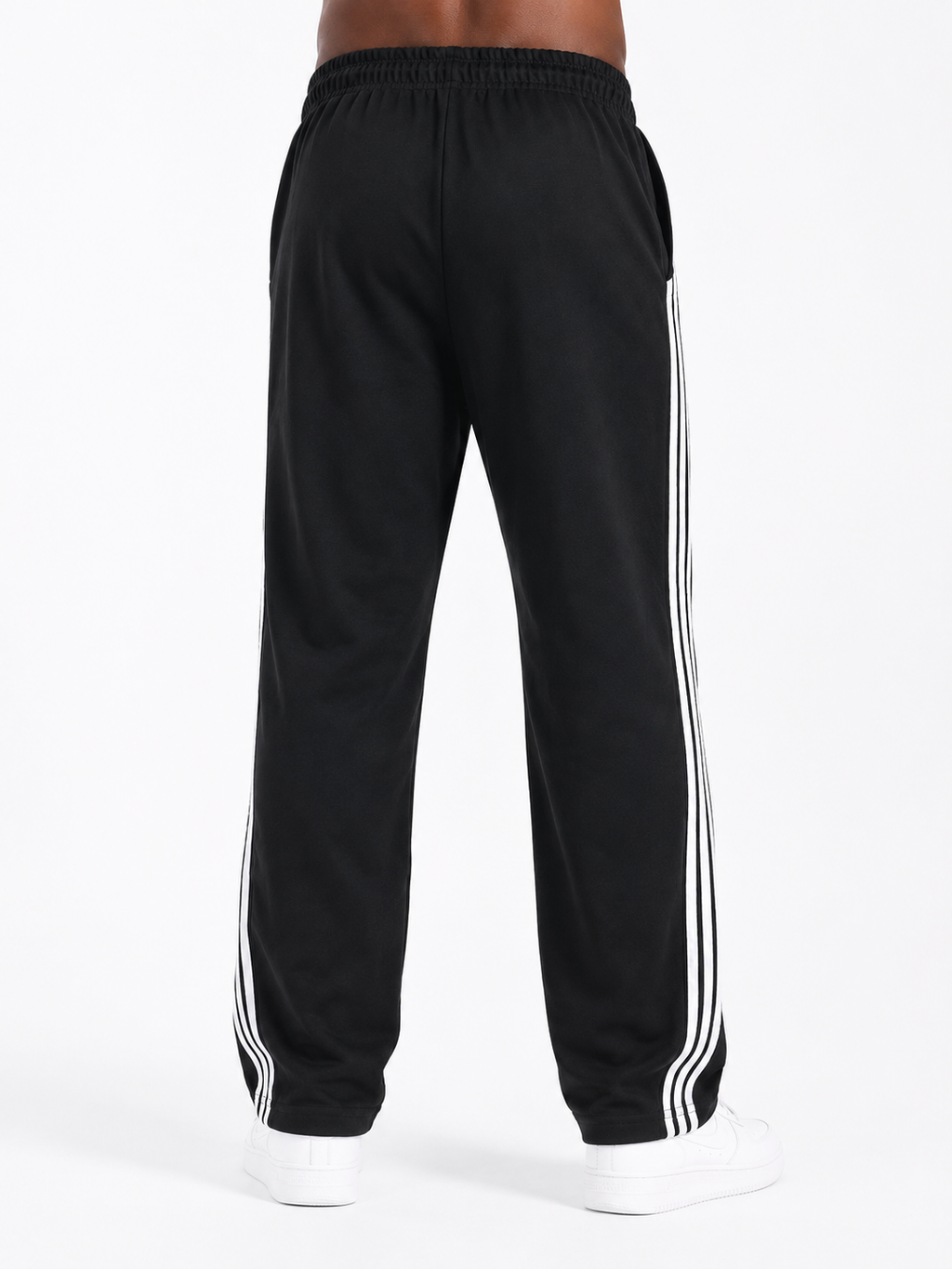 Black 3-Strip Oversized Pants