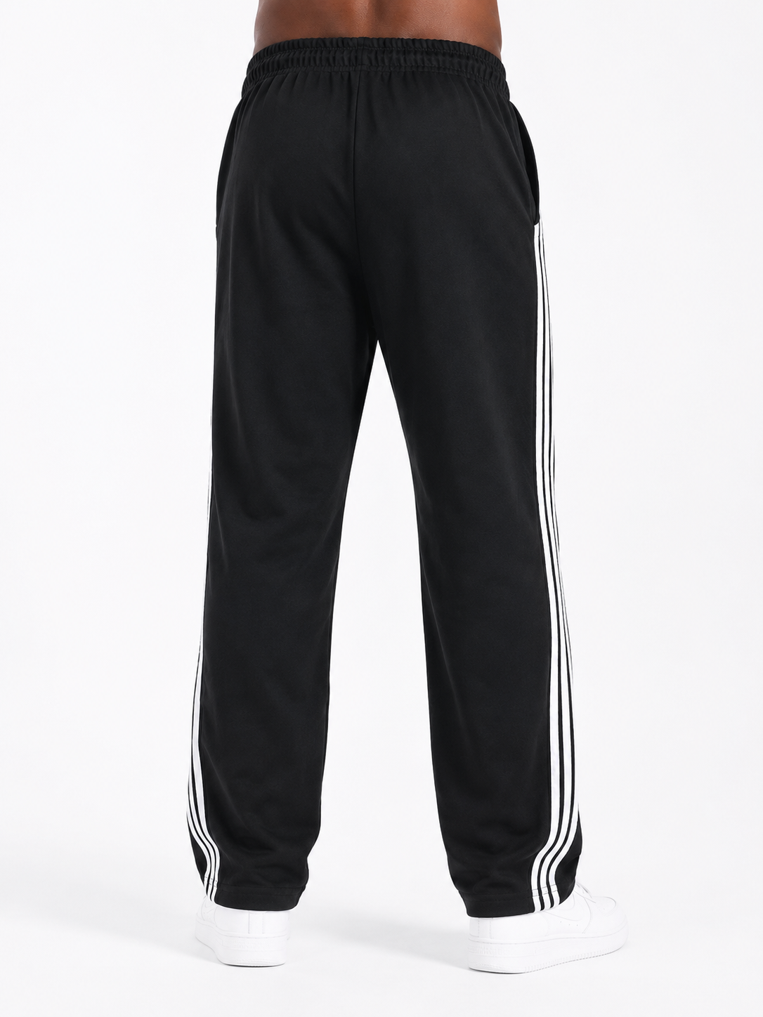 Black 3-Strip Oversized Pants