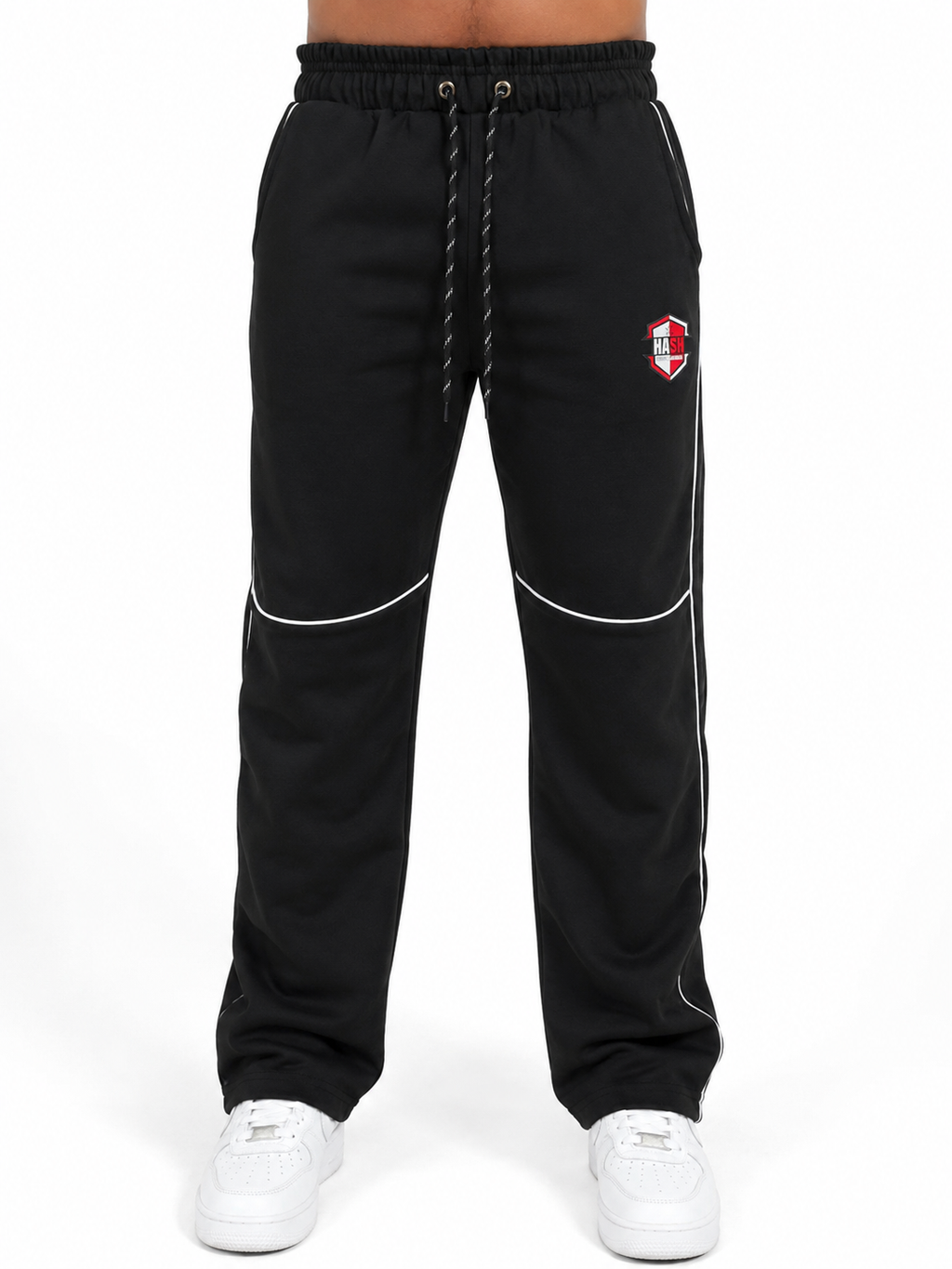 Black Hash Oversized Pants