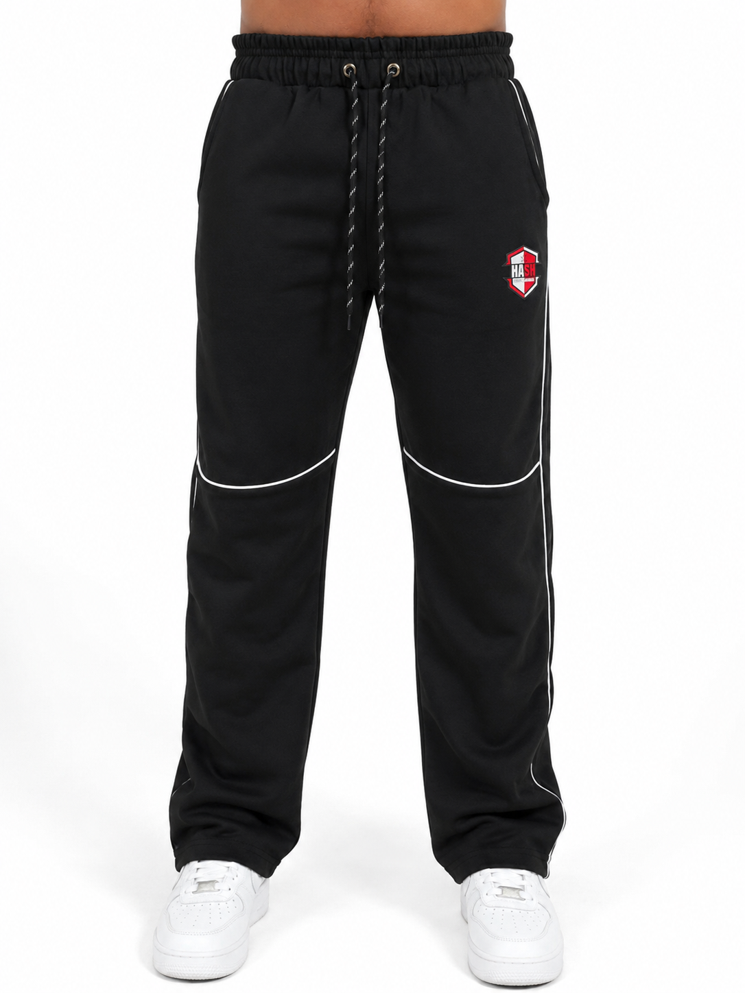 Black Hash Oversized Pants