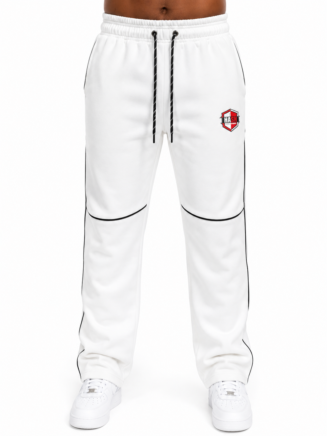 White Hash Oversized Pants