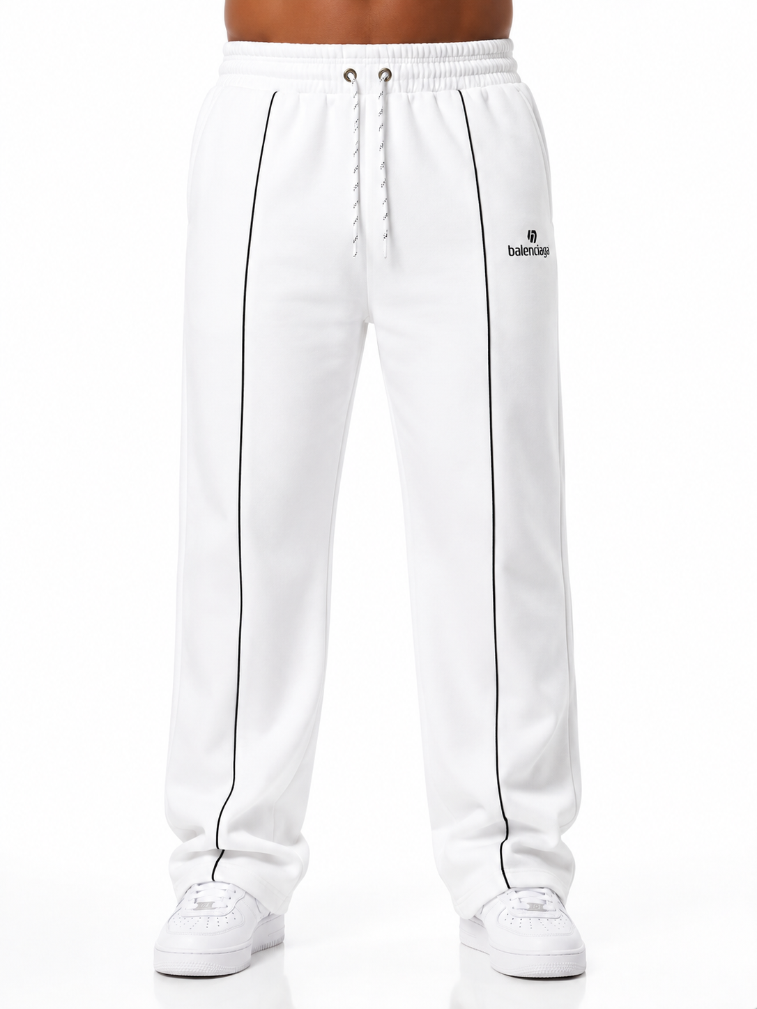 White Balenciaga Oversized Pants