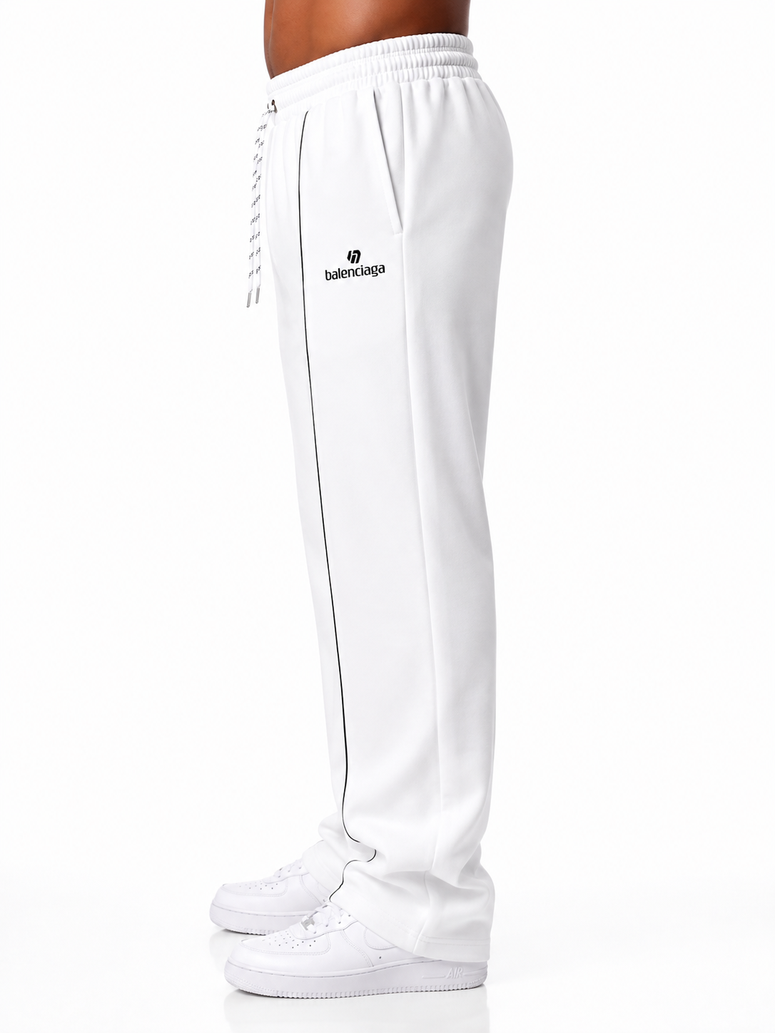 White Balenciaga Oversized Pants